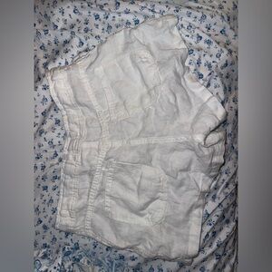 BDG Crisp White Linen Shorts